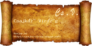 Csajkó Virág névjegykártya